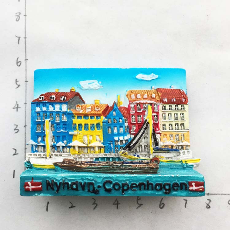 Jääkaappimagneetti matkamuisto jääkaappi tarra tanska kööpenhamina amalienborgin palatsi tanskalainen kuninkaallinen vartija merenneito nyhavn kaupunkien sisustus: 9