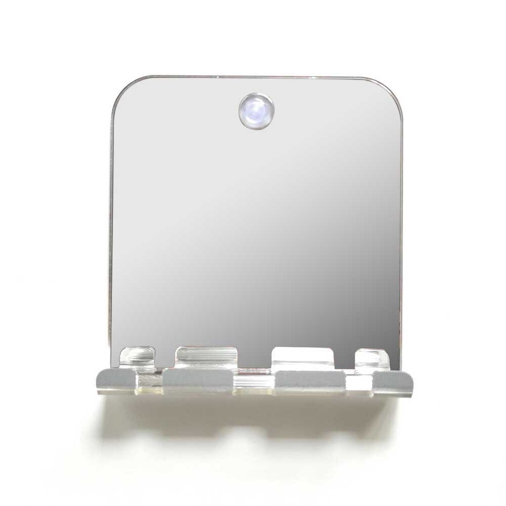 Bathroom Fogless Mirror Removable Anti-fogging Bathing Mirror Anti-fall Mirror with Suction Cup: A2