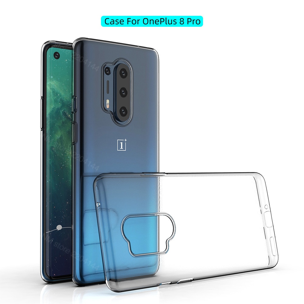 Di caso per OnePlus 8 pro TPU silicone Trasparente Montato Cassa Molle Del Respingente per OnePlus 8 pro Trasparente Della Copertura Posteriore OnePlus 8