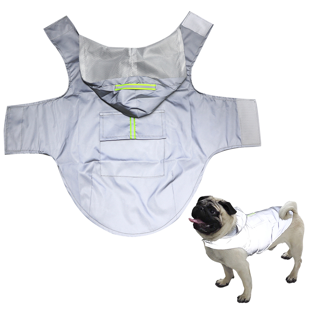 Reflective Dog Raincoat Waterproof Dog Clothes For Small Large Dogs Rain Coat Golden Retriever Raincape Pug Chihuahua Pet Poncho: XXL / Silver