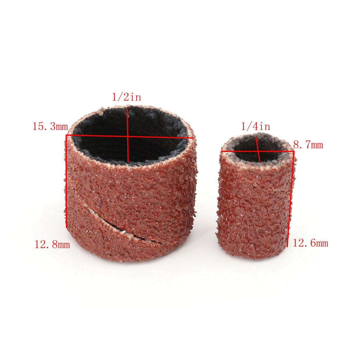200 Tambours De Ponçage Grain 600 1/4" - Lot Neuf, Pour Mini Perceuse, Marque Uxcell