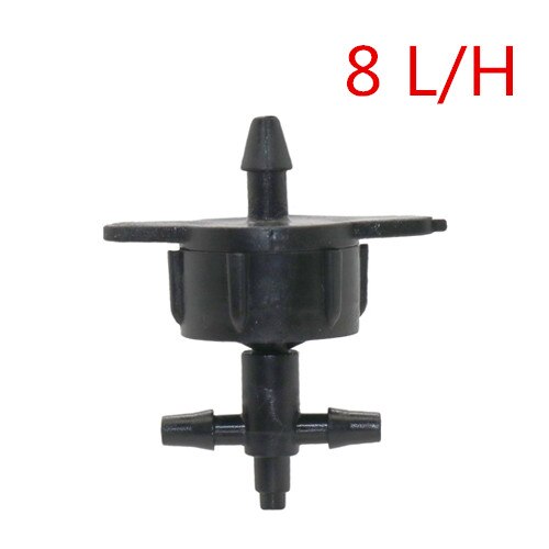 2/4/8L Steady Flow Dripper Met 3-Weg 5-Way Barb Connectors Landbouw Druppelirrigatie systeem Dripper Drip Pijl Adapter 100 Pc: Licht Geel