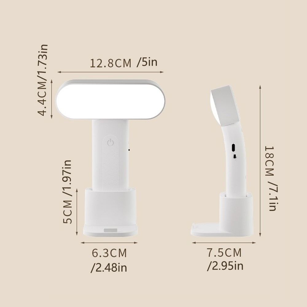Minimalistische oplaadbare leesboeklamp Dimbare oogbescherming Bureaulamp 3 niveaus Opvouwbare LED-tafellamp Nachtkastje