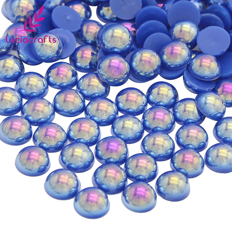 ! 5mm veelkleurige abs imitatie parels kralen halfronde parel nagelkunst telefoon schoenen accessoires 500 stuks  f0108: Borland
