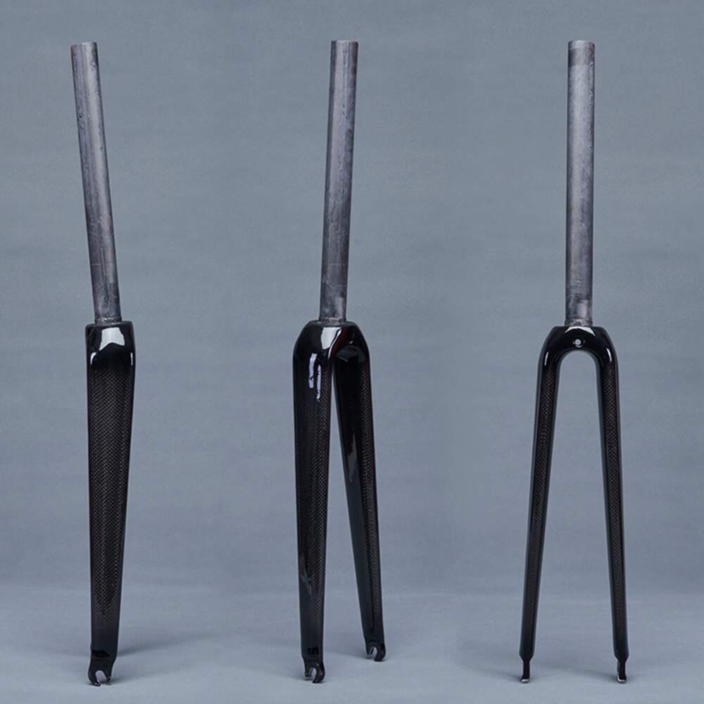Carbon Front Fork Road Bike Fork 650C Cycling Rigid Front Fork Bike Accessories Straight Tube Diameter 1-1/8" 28.6mm