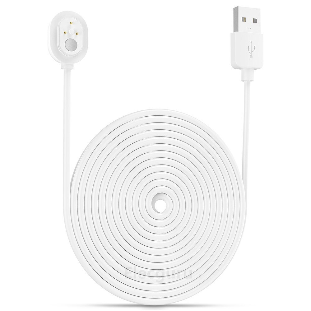 Wasserdicht 30ft/9m Ladekabel mit Adapter für Arlo Profi 3 Flutlicht Kamera, wetterfeste QC 3,0 Schnelle Ladung Ladegerät, Weiß