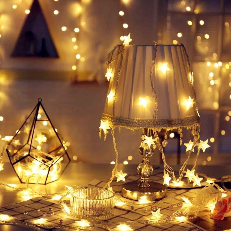 MIFLAME Led String Lights Battery USB Lights String Star Christmas Garland Light Room Curtain Light Year Decoration