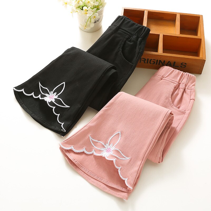 Boot Cut Pants For Toddler Girls Toddler Babys Girls Bell Bottom Wide Leg Stretch Solid Long Trousers Children's Printing Pants