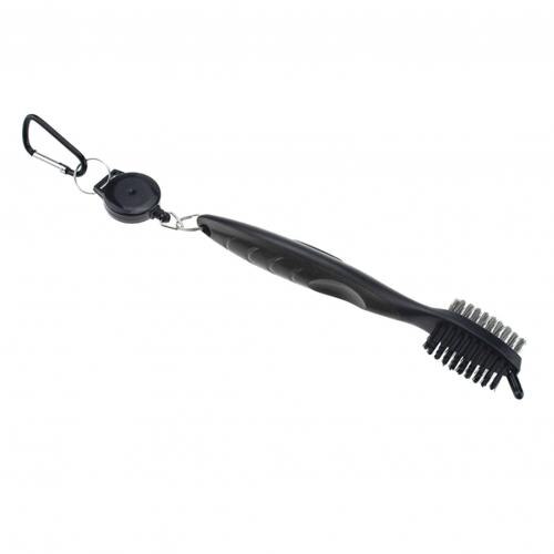 Escova para limpeza de tacos de golfe, escova com 2 lados para limpeza de ranhuras em cunha, kit de limpeza, ferramenta de limpeza, peças para esportes ao ar livre