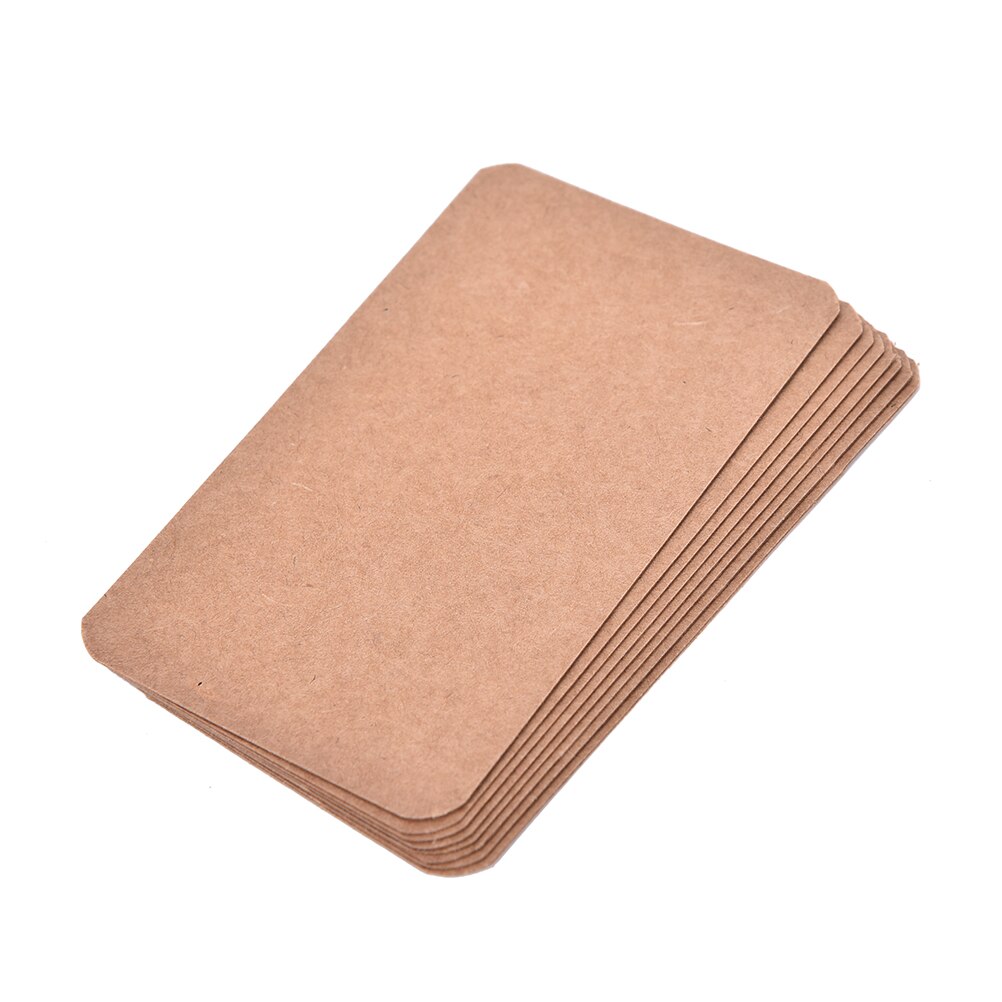 100 teile/los Diy Geschäft Bekannt leer Kraft Karte retro Stil Papier Dicke Schwarz Weiß Braun Papier Wort Karten: Braun