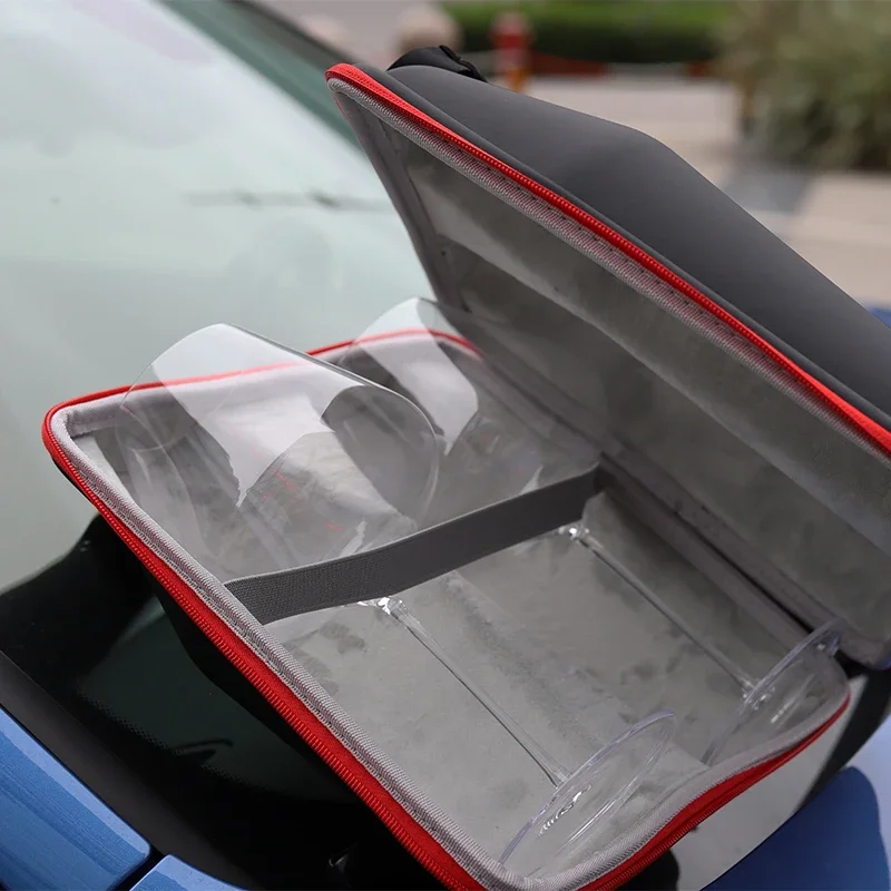 Estojo portátil para vidro de vinho, à prova d'água, portátil, proteção rígida, estojo de transporte para copos de vinho