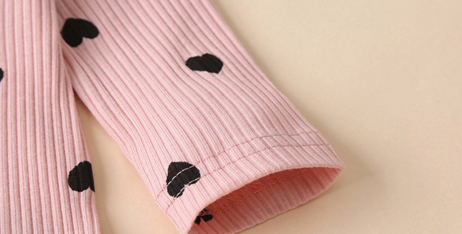 heart Print Jumpsuit Toddler Kids Baby Girls Solid Ruffle Romper+Pants+Bowknot Headbands Outfits Warm roupa infantil menina