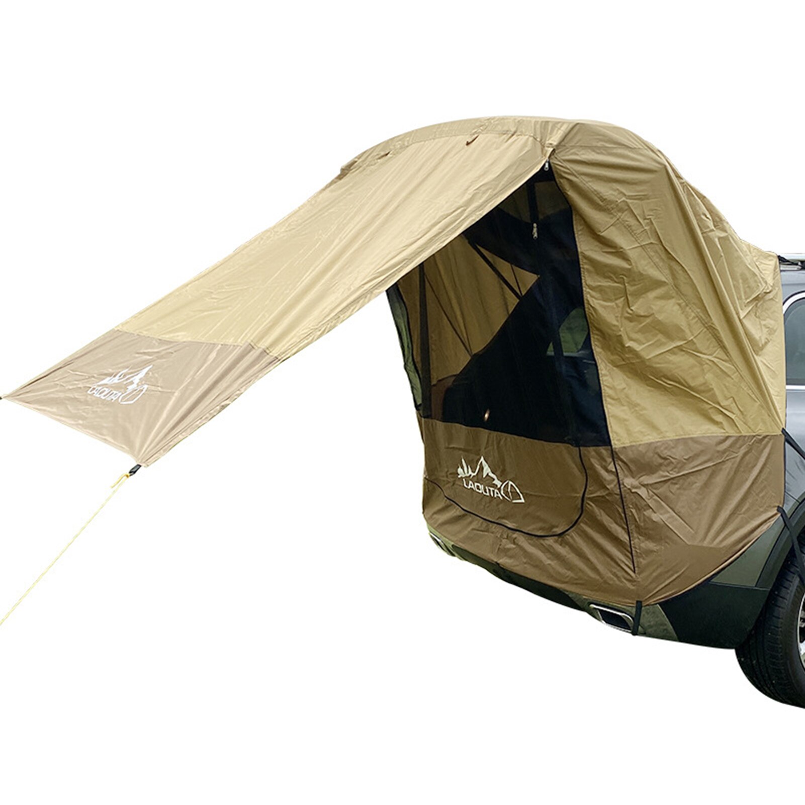 Selvkørende tur grilltelt holdbart bærbart solskærm vindtæt regntæt bilstamme telte til udendørs camping: B