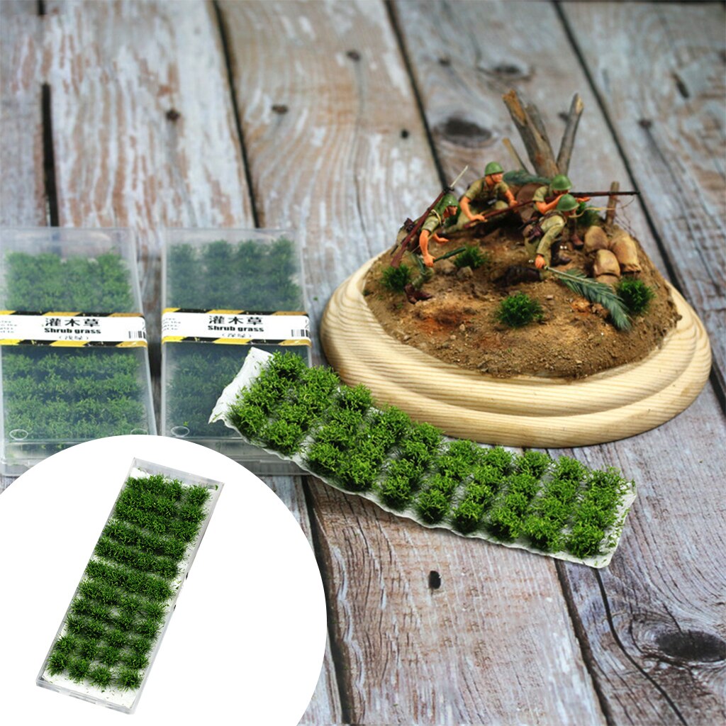 40 Pieces Grass Tufts for Sand Table Model Dioramas Railway Layout Miniature Accessories 1:35 1:48 1:72 1:87 Scale