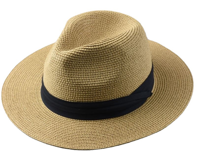 Sombreros panamá de ala ancha para hombre, sombrero de paja de ala ancha para playa, de verano, Fedora de talla grande, 55-57cm, 58-60cm, 61-64cm