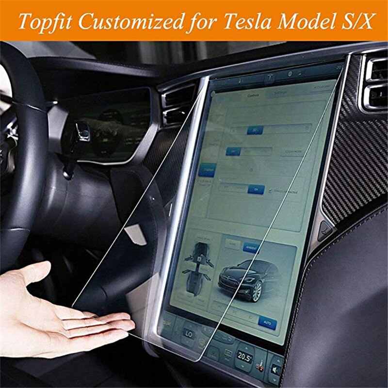 Til tesla model x model s center kontrol touchscreen bil navigation touch screen beskytter 17 tommer beskyttelsesfilm