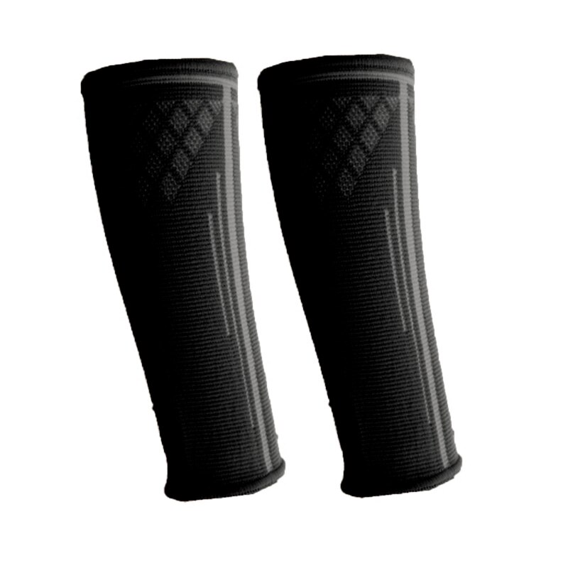 Bande de soutien de poignet à Compression 2 pièces, enveloppes de protection, bracelets de sport, avant-bras, manches de bras de volley-ball: Black / S