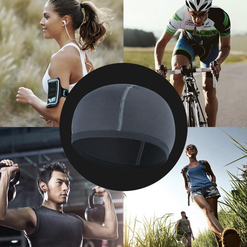 Unisex hjelm indvendig hætte hurtig tør åndbar hat hjelm indvendig liner beanie cap udendørs cykeludstyr