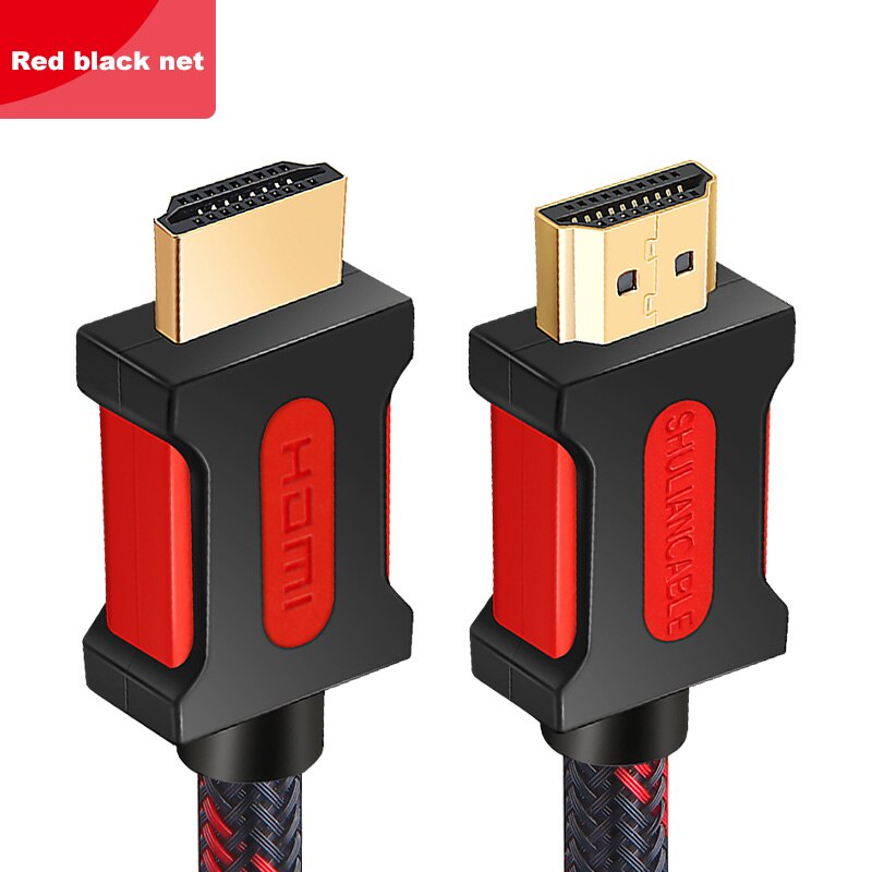 Shuliancable Cavo HDMI 2.0 4K/60Hz Placcato Oro Audio Video Cavo 1m 2m 3m 5m 10m 15m 20m per HDTV Computer Portatile PS4 Proiettore Per Computer: red black 1 / 1m