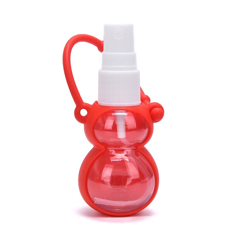 Mini botella portátil de Gel desinfectante de manos, cubierta de viaje extraíble, colores aleatorios, dibujos animados, 30ml, 1 unidad