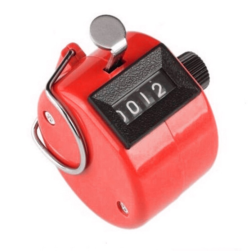 Clicker 4 Digit Number Counters Plastic Shell Hand Finger Display Manual Counting Tally Clicker Timer Soccer Golf Counter