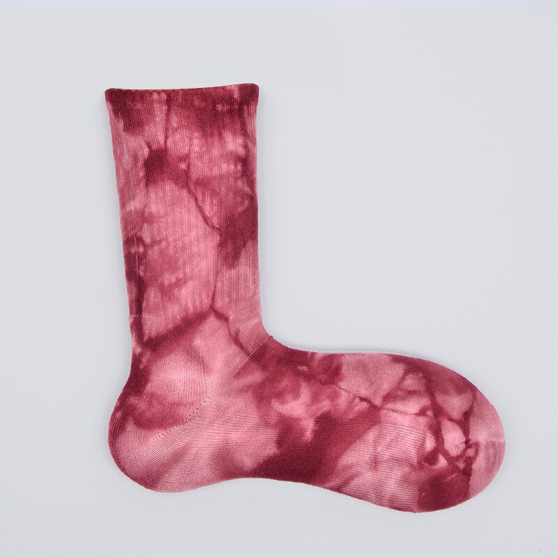 Unisex skarpety sportowe Tie Dye koszykówka skarpety piłkarskie oddychająca Streetwear Hip Hop deskorolka Casual skarpety skarpety rowerowe bawełna: Color5