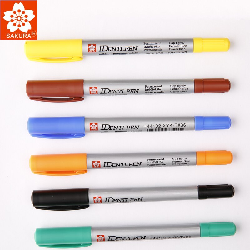 Lifemaster Sakura Identi Pen Fijne En Extra Fijne Permanente Inkt Dual Point Marker Mark Op Alles 8 Kleur Beschikbaar