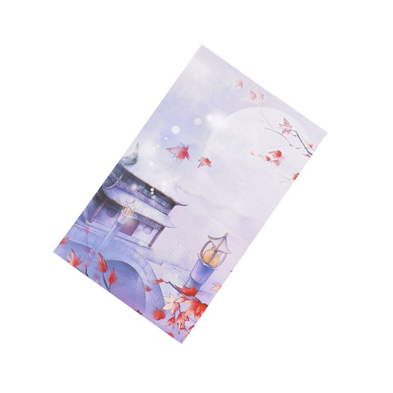 1Pcs Chinese style aesthetic portable notebook can tear beautiful color page notebook notes: D