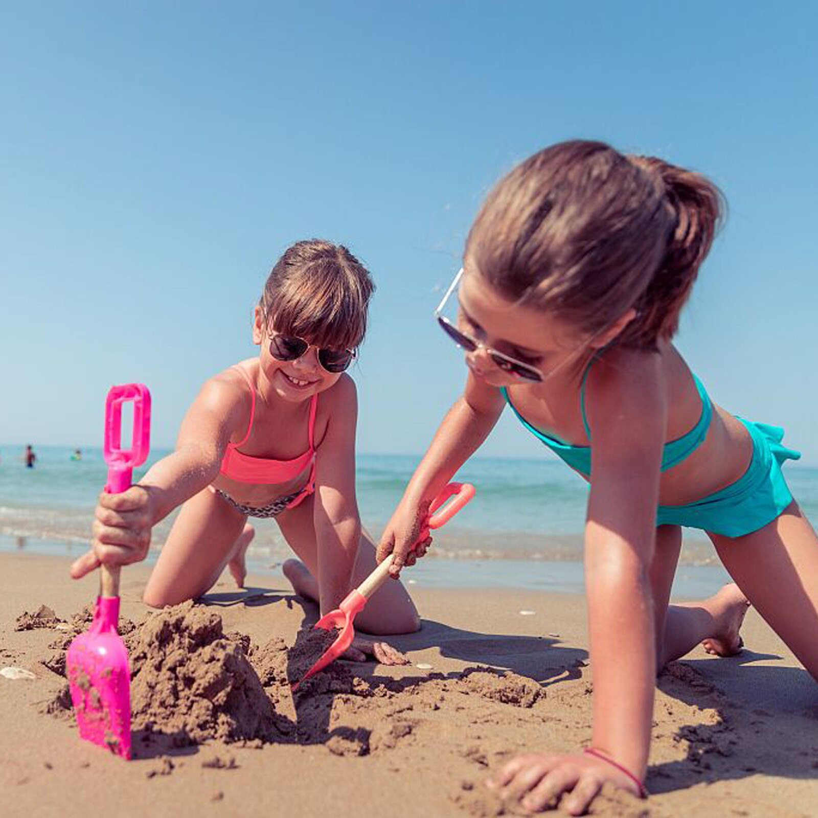 1Pc Kinderen Sneeuw Schop Kinderen Strand Schop Met Houten Steel Handvat Kinderen Sneeuw Schop Tuin Gereedschap Tuin gereedschap