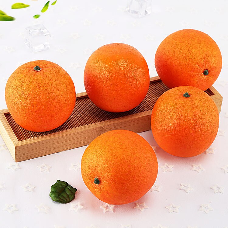 7.5 x 8cm 5 stk kunstige appelsiner boligdekoration kunstige frugter festlige &amp; festartikler simulation ornament fotografering rekvisitter: Default Title