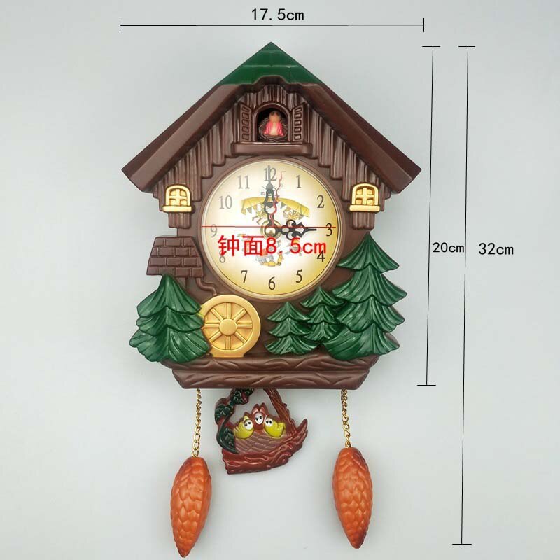 Hus form væg ur gøg ur vintage fugl klokke timer stue pendul ur håndværk kunst ur hjem indretning 1pc