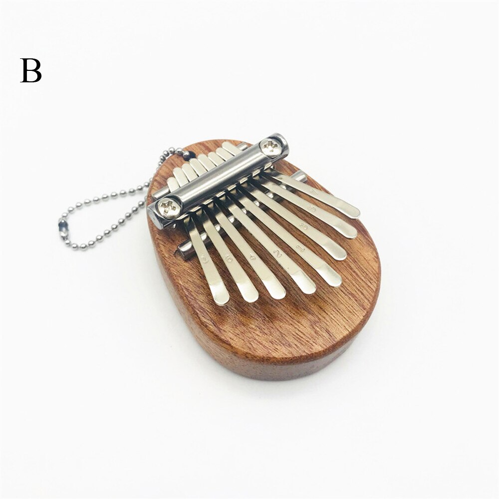Kids Girlfriend Mini Kalimba 8 Keys Thumb Piano Great Sound Finger Keyboard Musical Instrument Cute Accessory Pendant: B