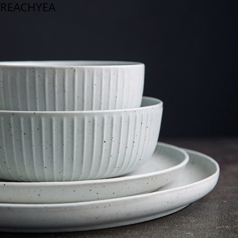 ANTOWALL piatti bianchi punto ristorante piatto da dolce in ceramica stoviglie per la casa ciotola di riso piatti tutto'ingrosso