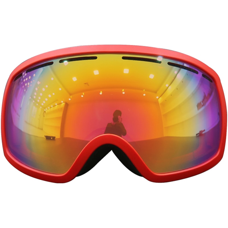 Jiepolly heren dames skibril met grote visie, dubbele lens, snowboard,  uv400 beschermingsbrillen met anticondensfunctie, skibrillen