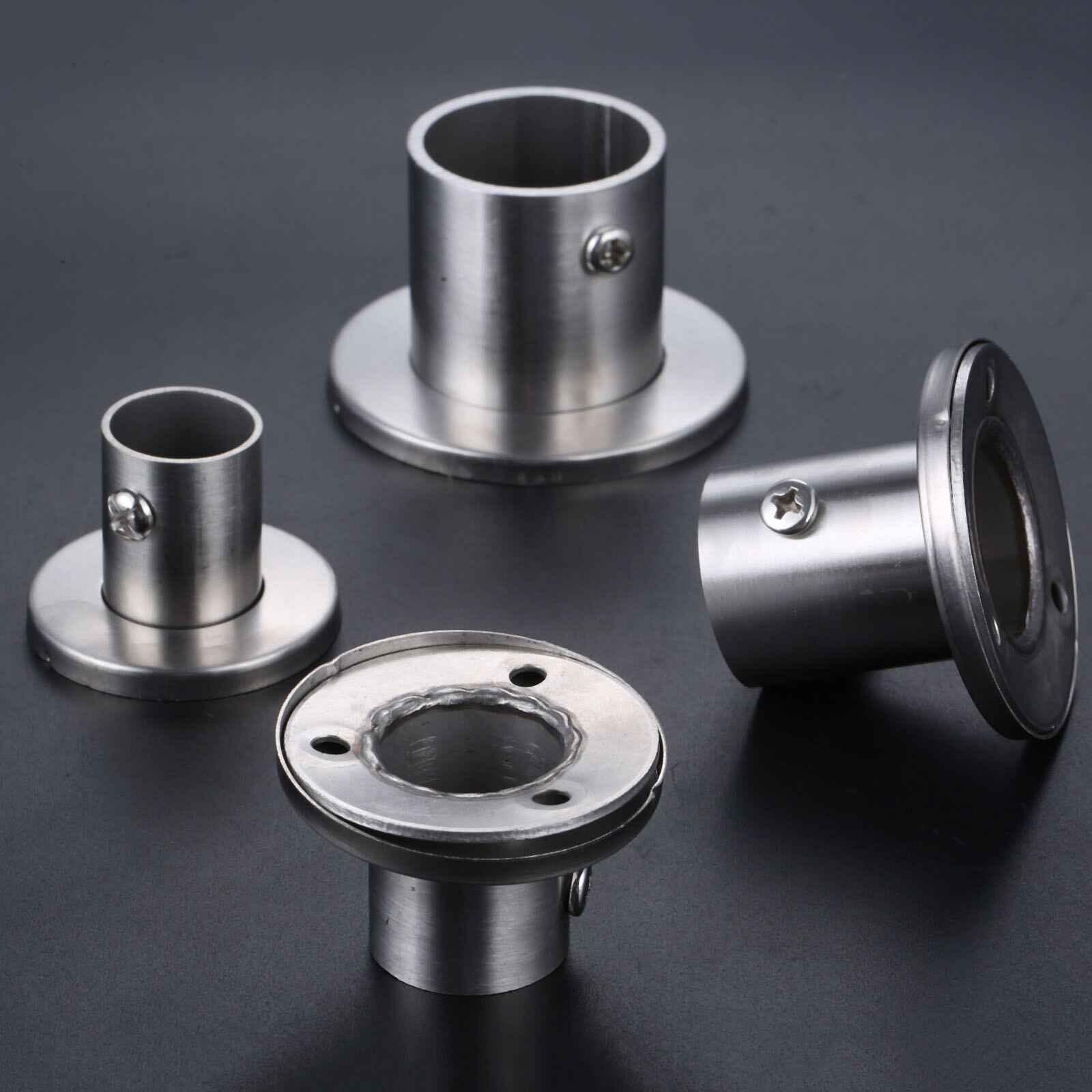 2 st balkong garderob garderob stångflänsfäste rälsstöd hängare klädstång säte hängare rör rörhållare 19mm/22mm/25mm/32mm