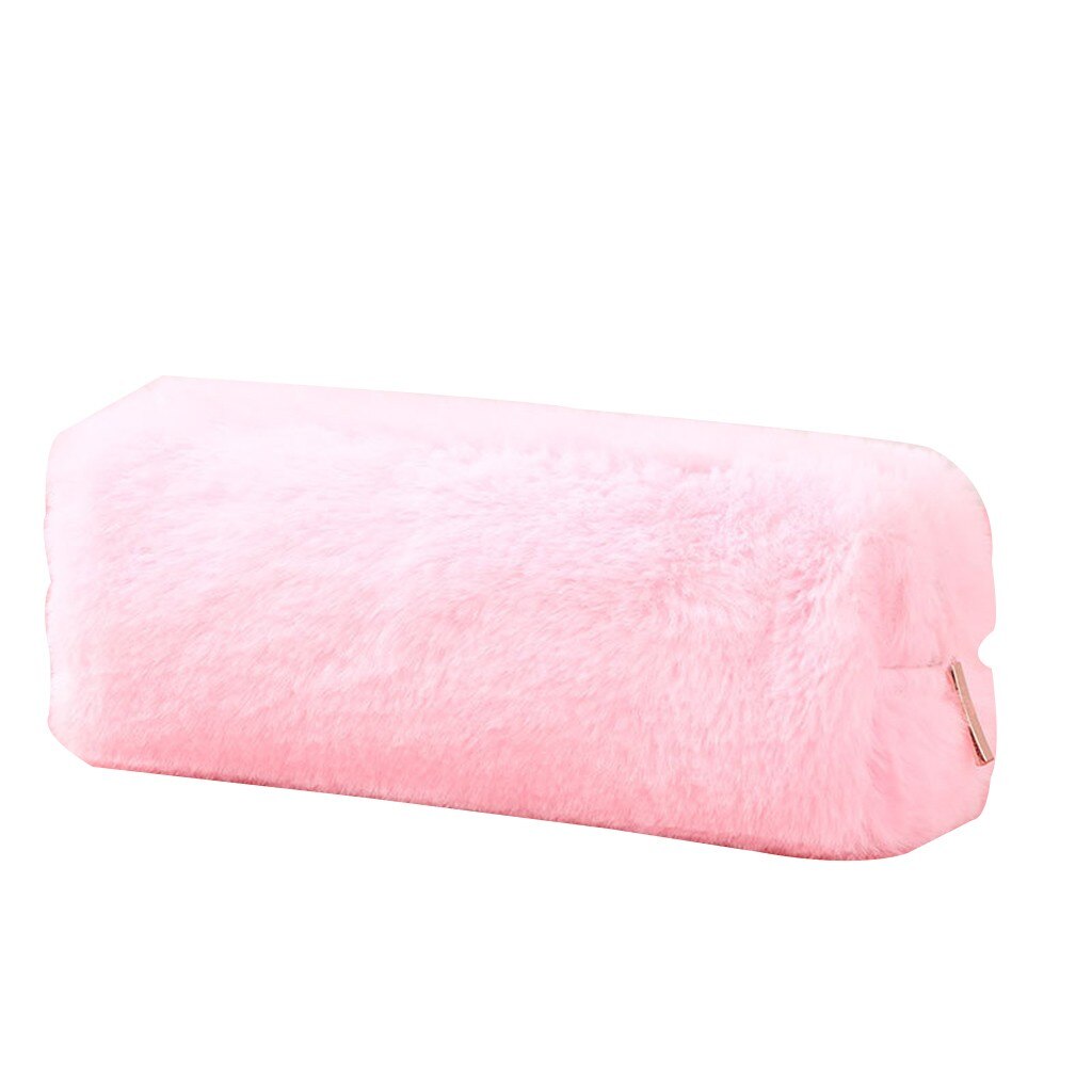Pink Plush Kawaii Pencil Case Cute Pencil Case for Girls Student Pencil Bag Stationery Pencilcase Pen Bag School Supplies #30: Pink