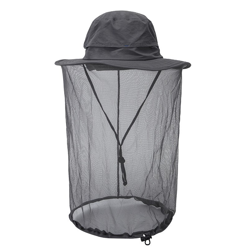 Al aire libre de la gorra de red senderismo pesca sol abeja, insecto de malla de cara máscara Herramientas de apicultura sombrilla cuello cubierta de la cabeza: 02
