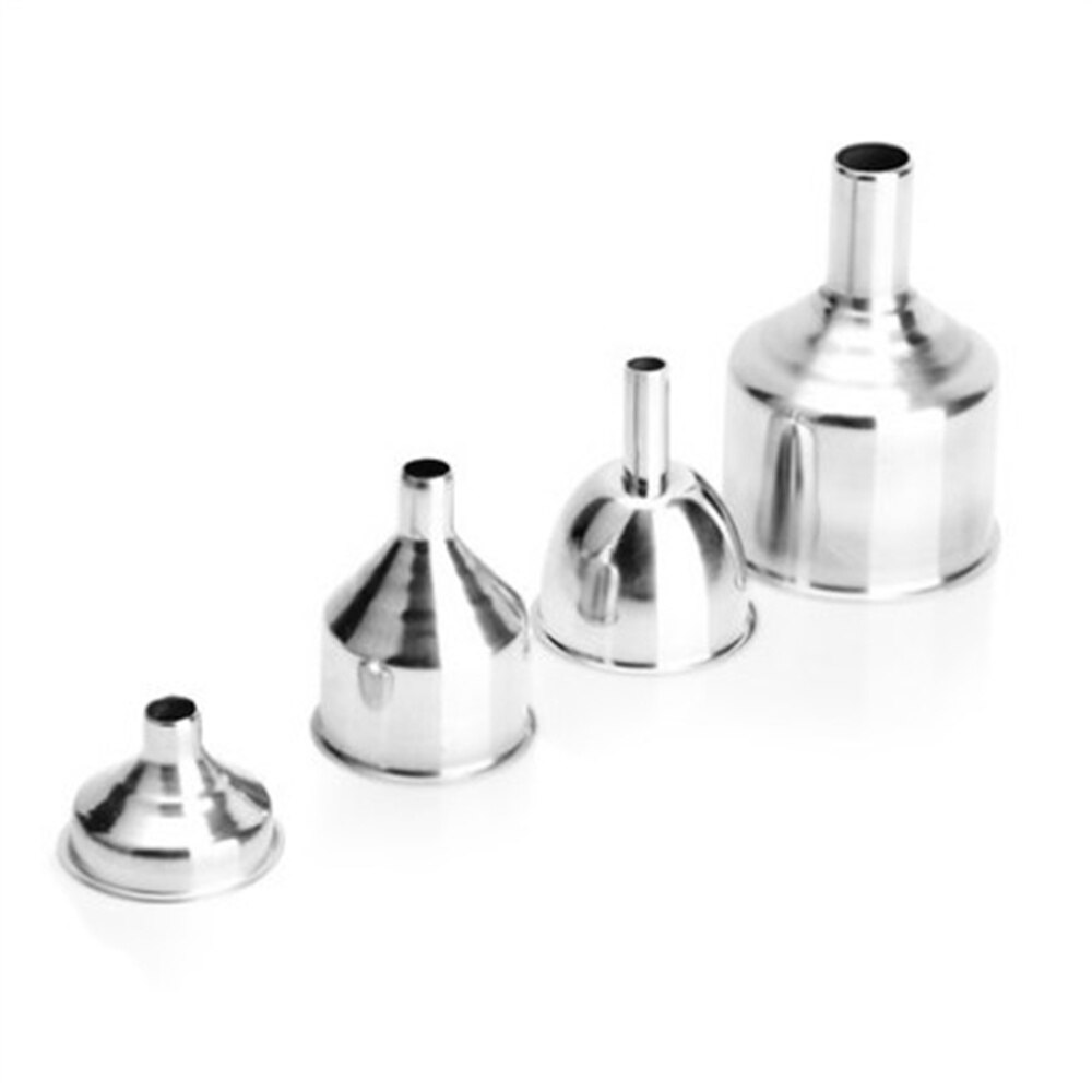 2pcs /lot Mini Stainless Steel Funnel For All Kinds Of Hip Flasks Filling Cooking Lab Home Kitchen Supplies 3.5x4.5x0.8cm