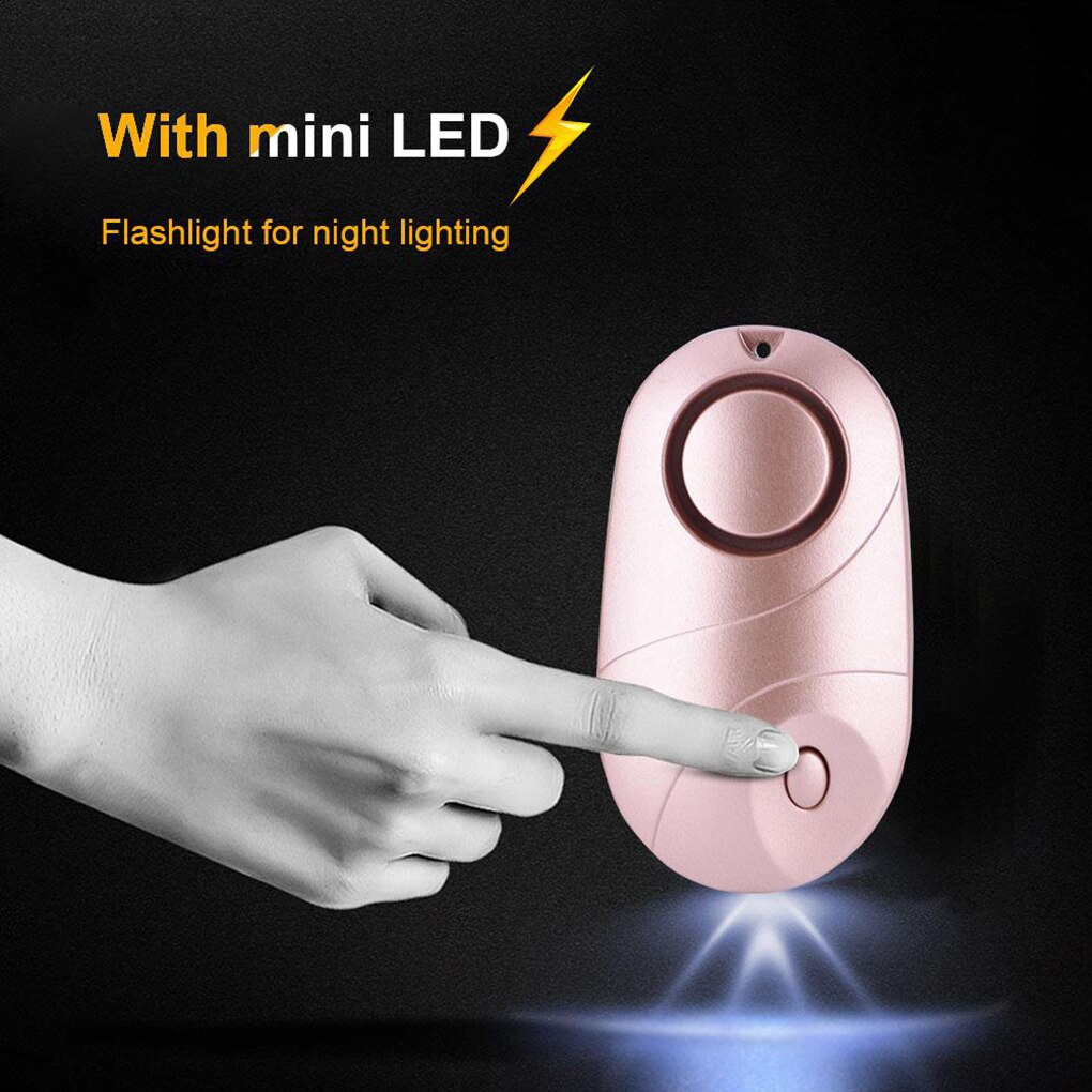 Women Elderly Kids Loud Security Alarm Portable Emergency Alert Keychain LED Light 130dB Volume