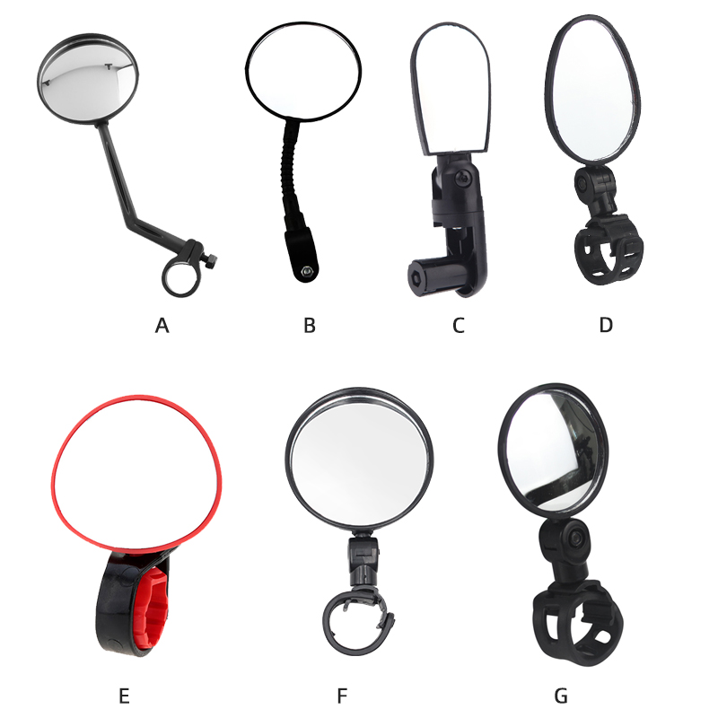 PCycling bicicleta espejo retrovisor bicicleta MTB ciclismo Amplia gama Back Reflector de mirilla ángulo ajustable manillar Mini espejos