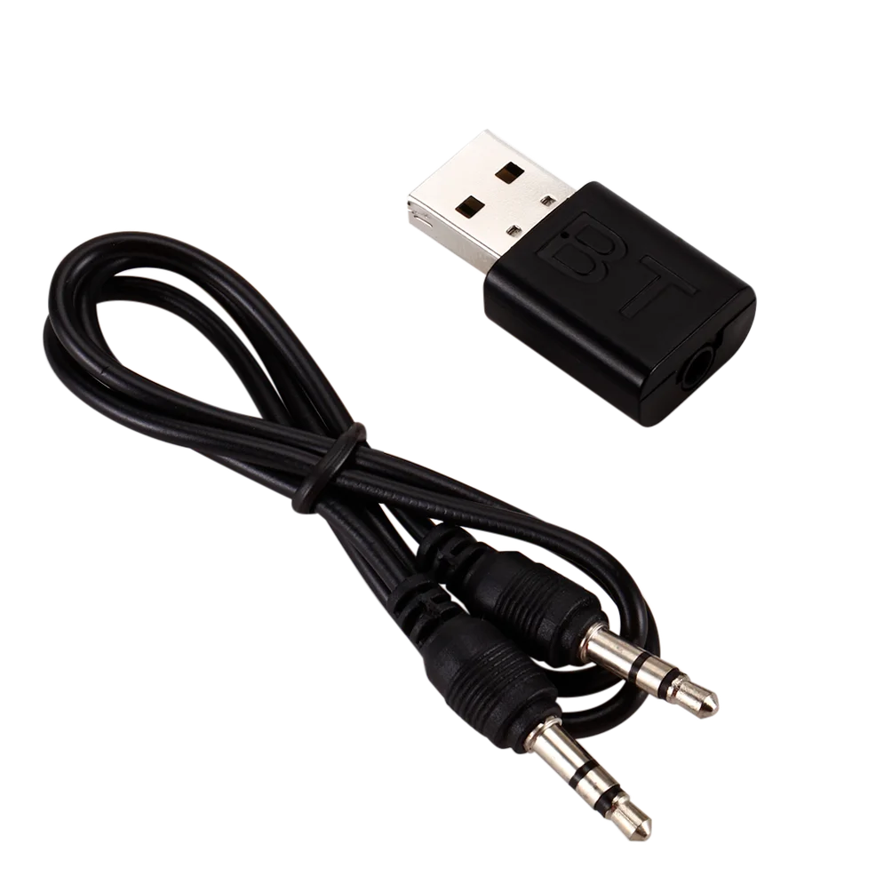 USB Bluetooth 5.0 Adapter Wireless Audio Transmitter Receiver 2 In 1 Adapter with 3.5mm Cable for Car TV Earphone Speaker Aux: Default Title