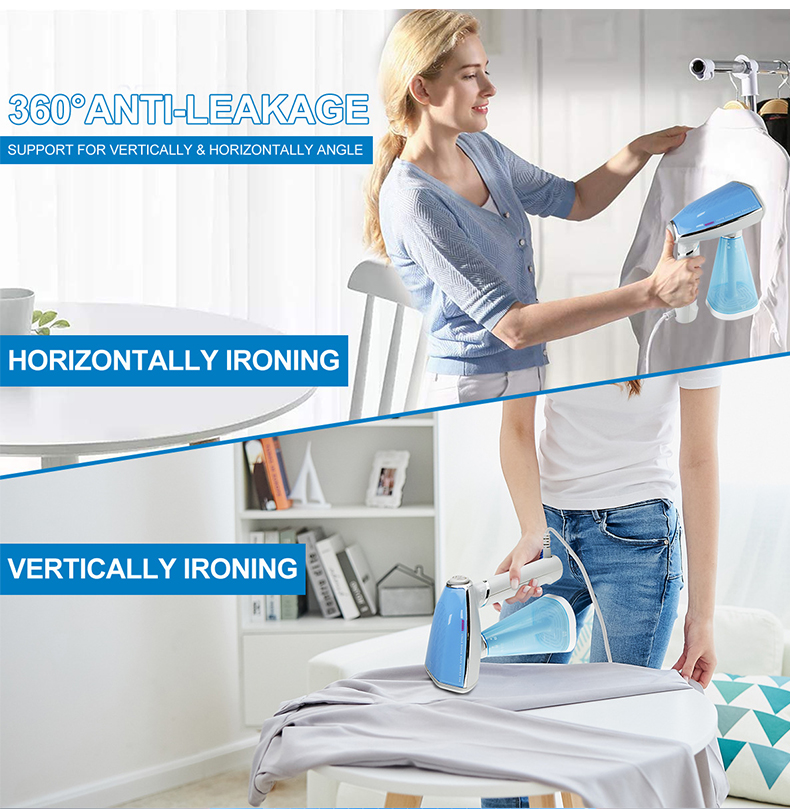 2022 Foldable Clothes Steamer 1600W Powerful Handheld Portable Travel Garment Steamer Steam Iron