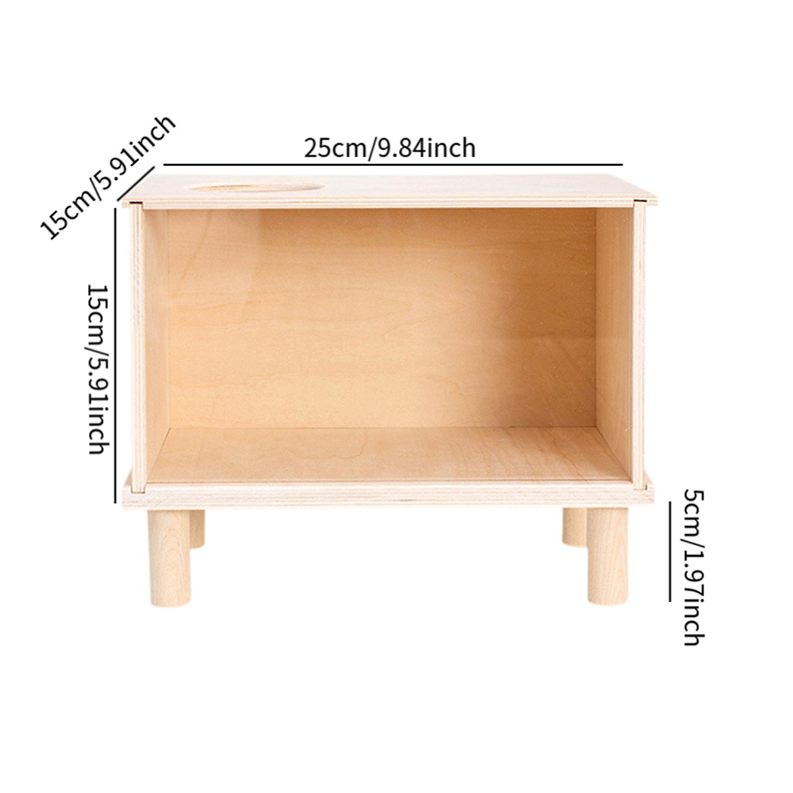 Caja de excavación de hámster de madera, caja de baño de arena para animales pequeños, decoración de jaula para hámster DIY para ratas, gerbiles enanos, refugio para Chinchillas: Caqui oscuro
