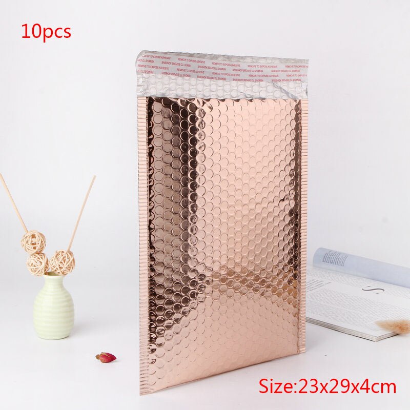 Schokbestendig Waterdicht Gealuminiseerd Folie Bubble Zakken Met Zelfklevende Stickers Cosmetica Telefoon Cover Bescherm Mailing Envelop Tas