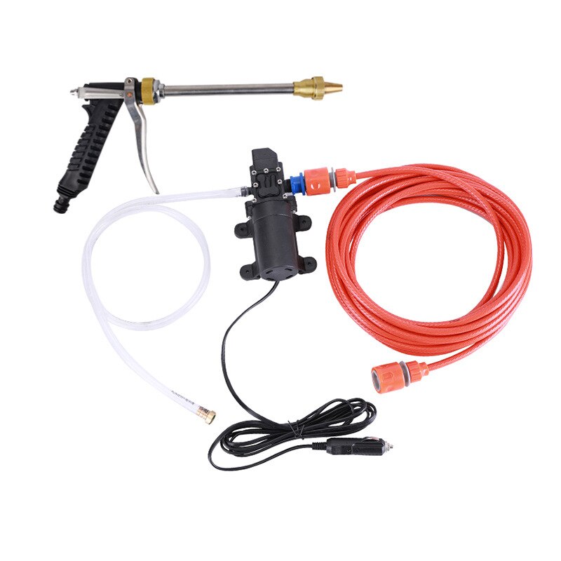 Single Pump Portable Car Wash 12V Pump Home Use 220V High-Pressure Car Wash Brush Water Gun Car Wash Artifact