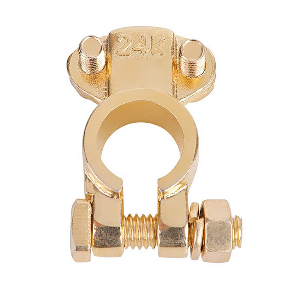 Car Battery Terminal A Pair Positive Negative Electrode Pure Brass Truck Bolt Terminals Connector