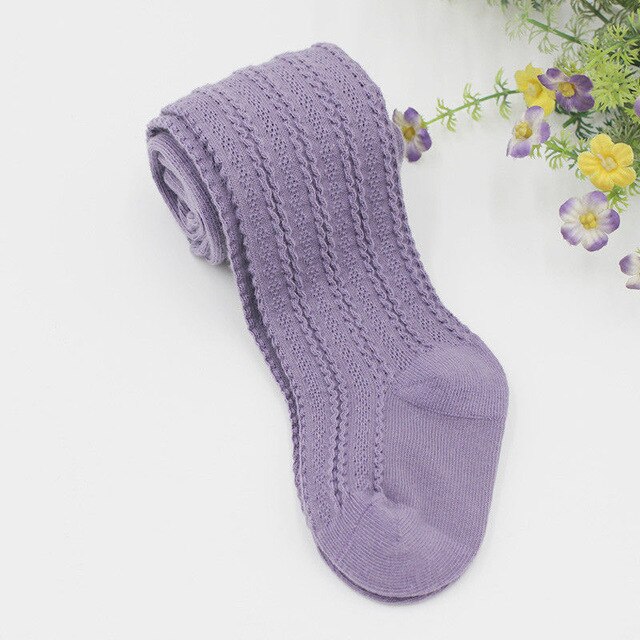 Baumwolle Kleinkind Baby freundlicher Mädchen Knie Hohe Socken freundlicher Strumpfhosen Bein Wärmer Strümpfe: Violett / 2 zu 3T