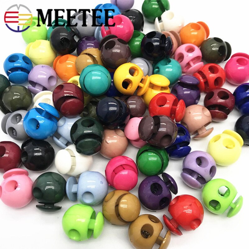 20pcs 18X21mm Plastic Stopper Hat Cord End Cord Lock Spring Elasticity Adjustment Buttons DIY Clothing Decor Rope Buckle DS014