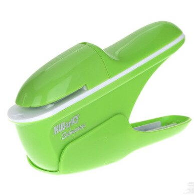 Stapleless Stapler Heavy Duty Environmental Protection Staple Free Stapler 7 Sheets Capacity Portable Office Stapler for Desktop: Green