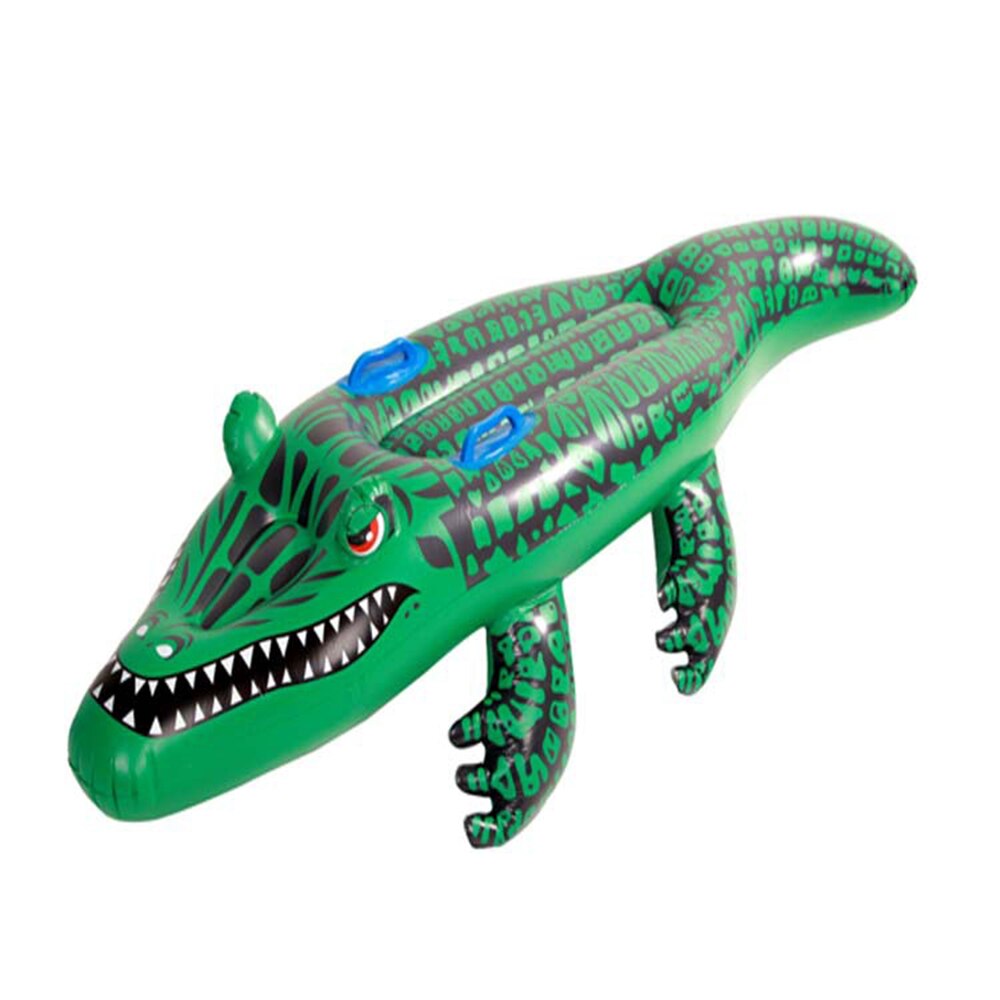 Oppustelig krokodille flyder flåde liggestol alligator ride-on svømmemåtte strand luft række pude pool seng
